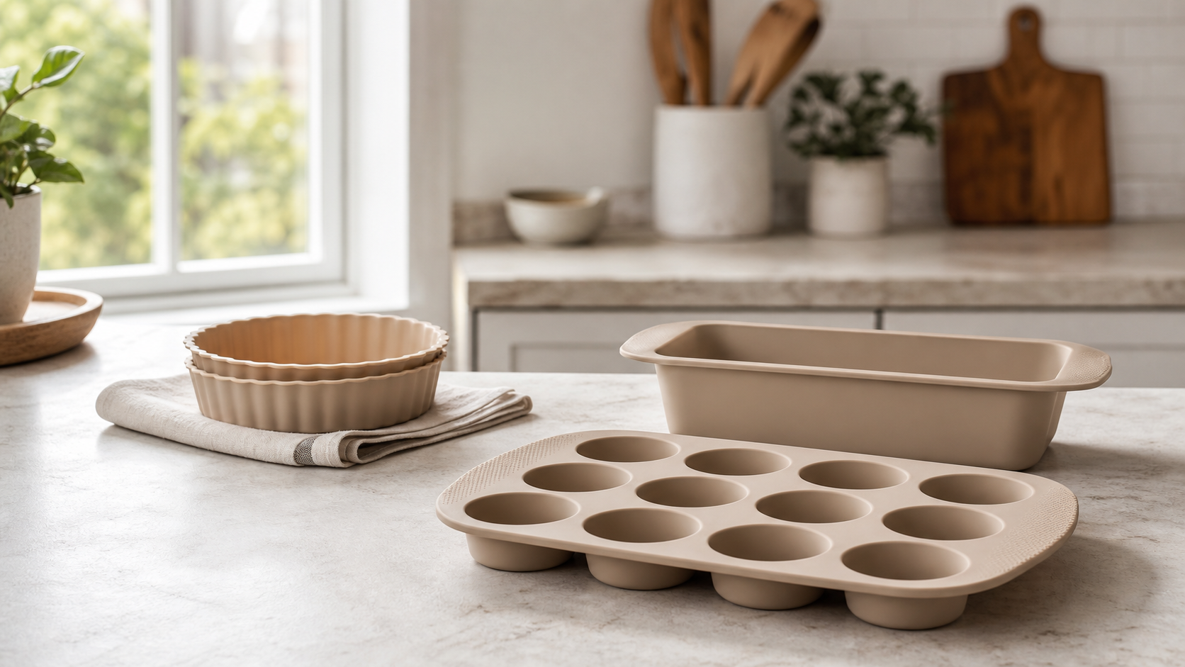 Editorial home scene illustrating is it safe to use silicone bakeware for bakeware planning