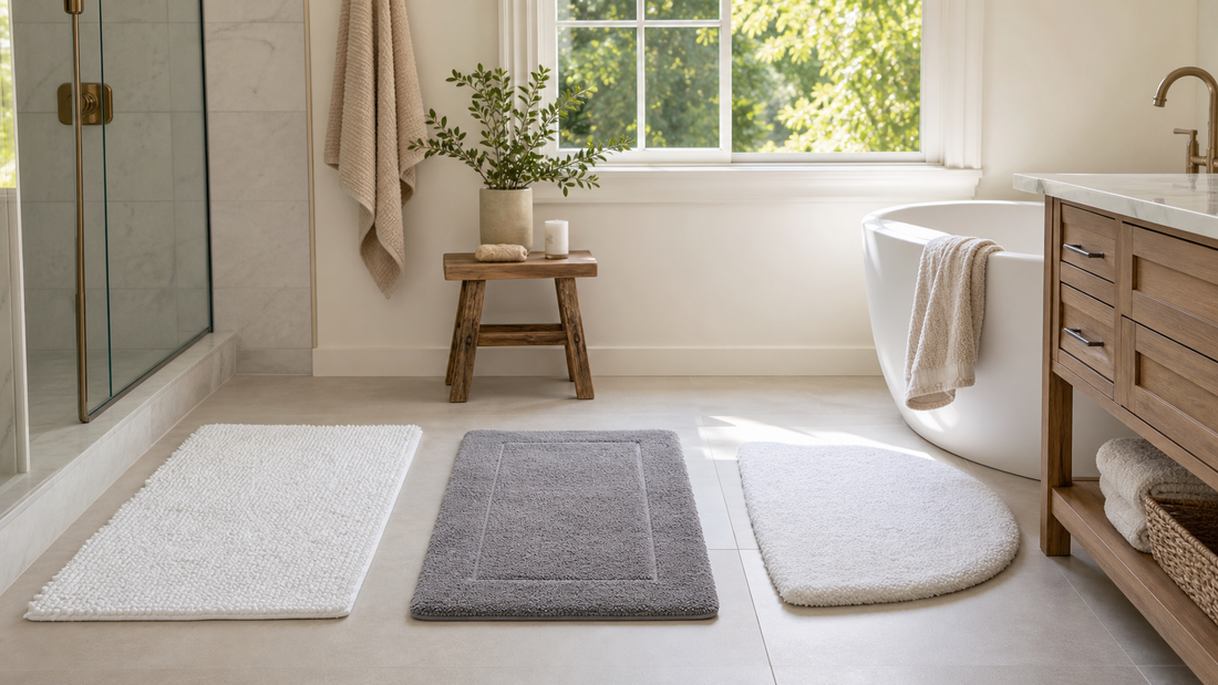 Editorial home scene illustrating which are the best bath mats for towels bath mats planning