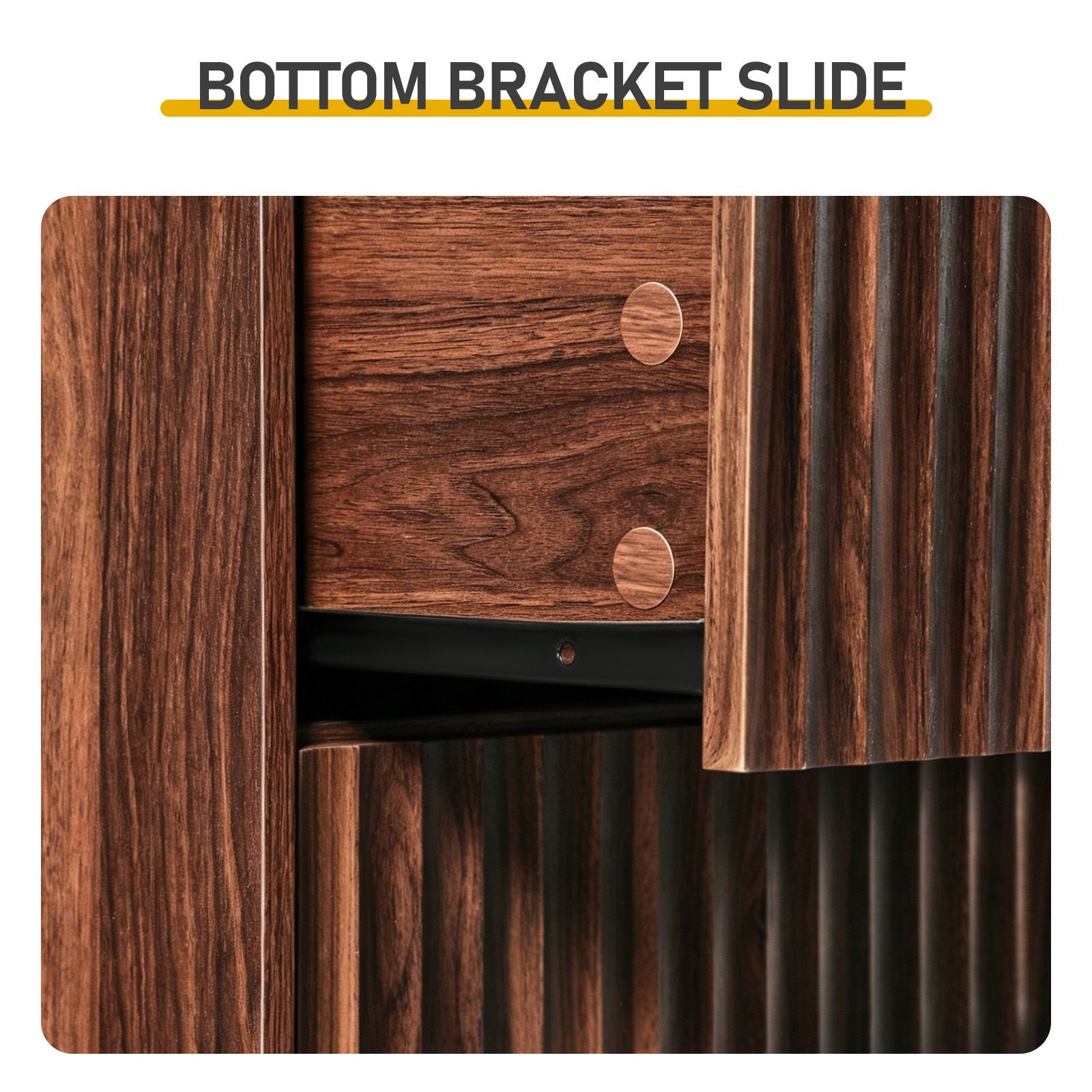 Elegant 1-Door 1-Drawer 4-Tier Bathroom Floor Cabinet with Grille Front & Arched Top