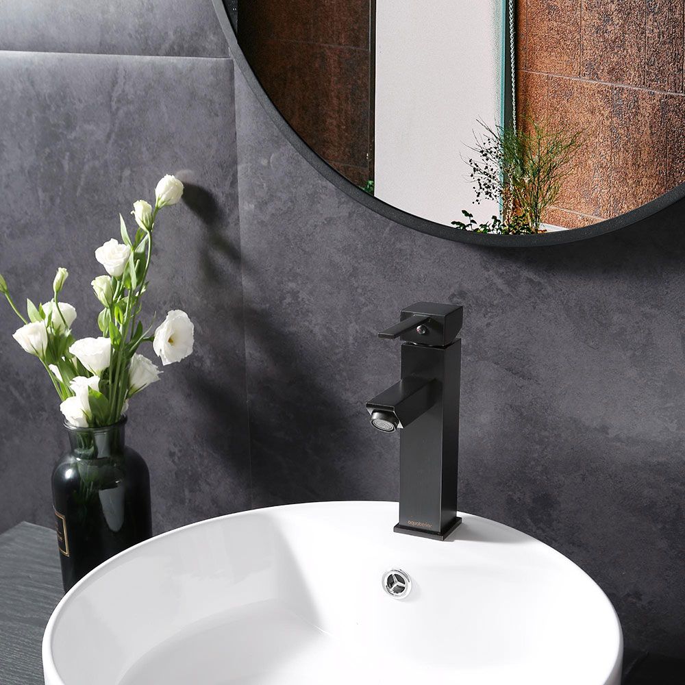 Aquaterior Square Single-Hole Bathroom Faucet