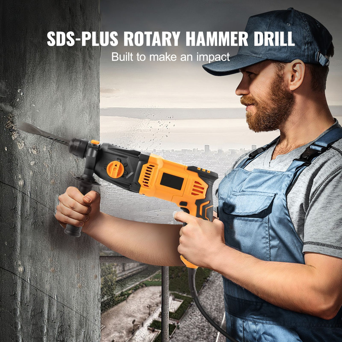 VEVOR Corded SDS-Plus Four-Function Rotary Hammer Kit