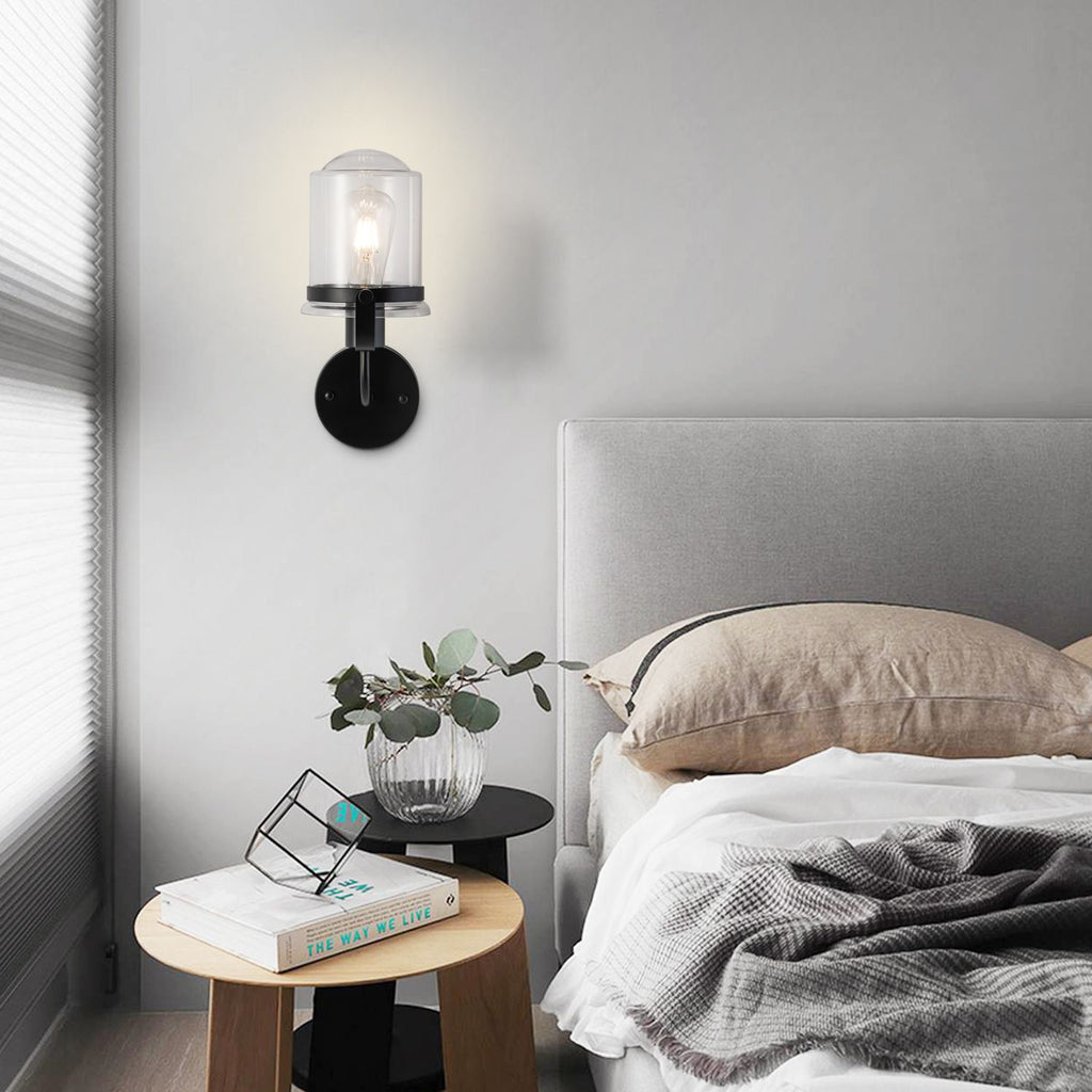 1-Light ll Lamp with Clear Glass Shade, Modern ll Sconce, Industrial Indoor ll Light