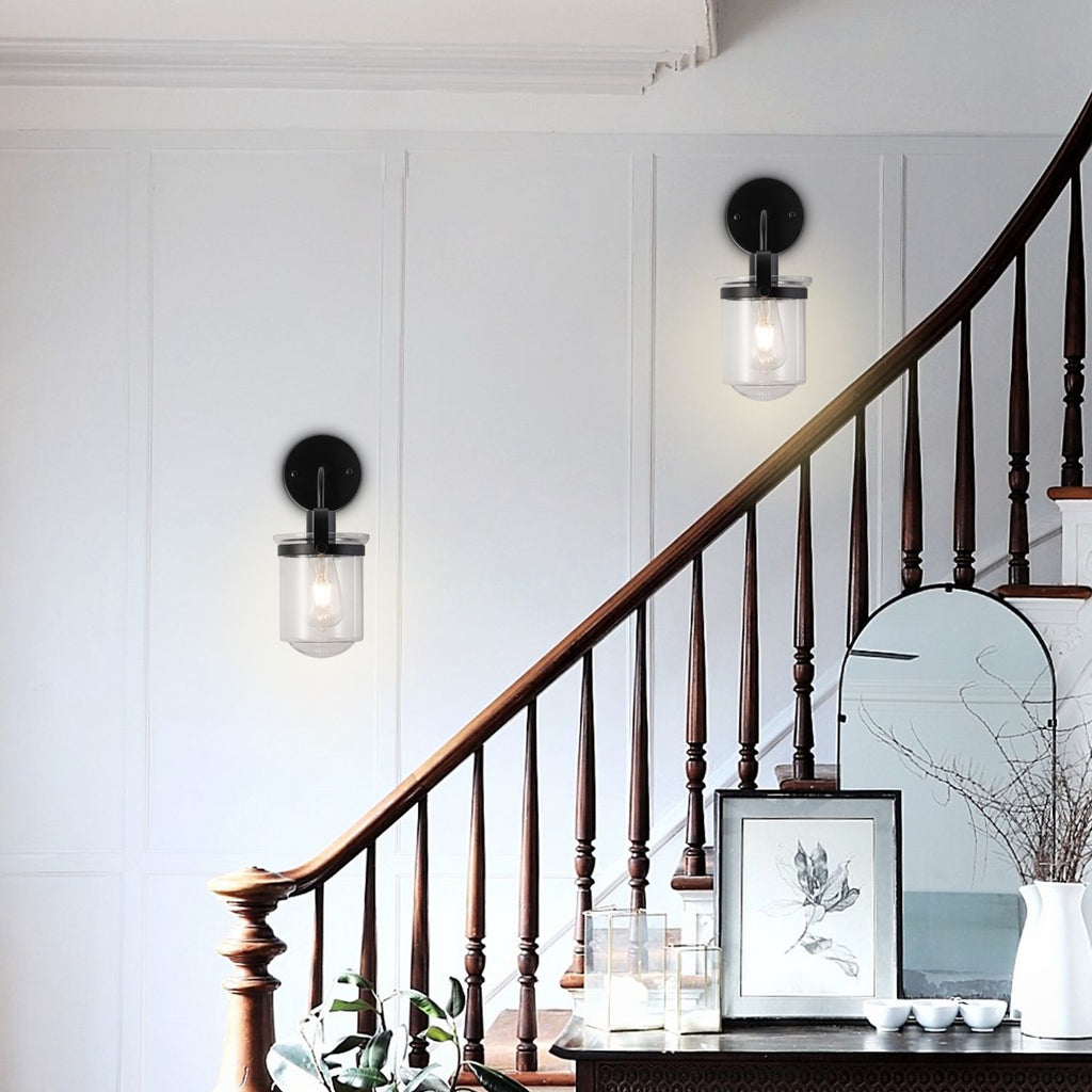 1-Light ll Lamp with Clear Glass Shade, Modern ll Sconce, Industrial Indoor ll Light
