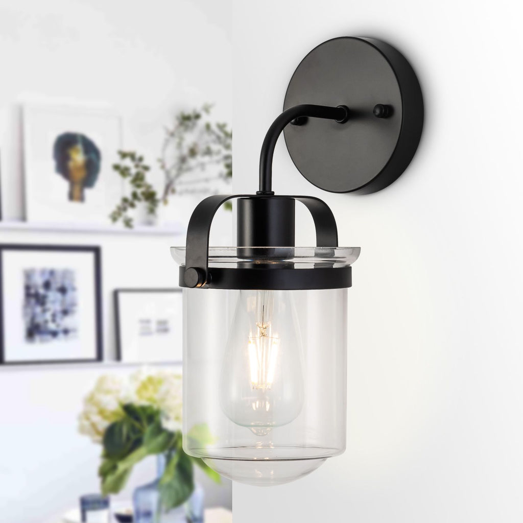 1-Light ll Lamp with Clear Glass Shade, Modern ll Sconce, Industrial Indoor ll Light