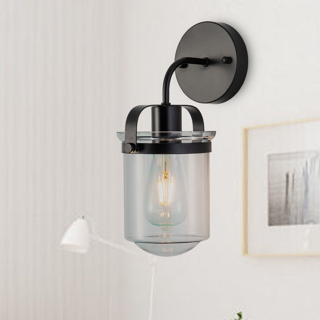 1-Light ll Lamp with Clear Glass Shade, Modern ll Sconce, Industrial Indoor ll Light