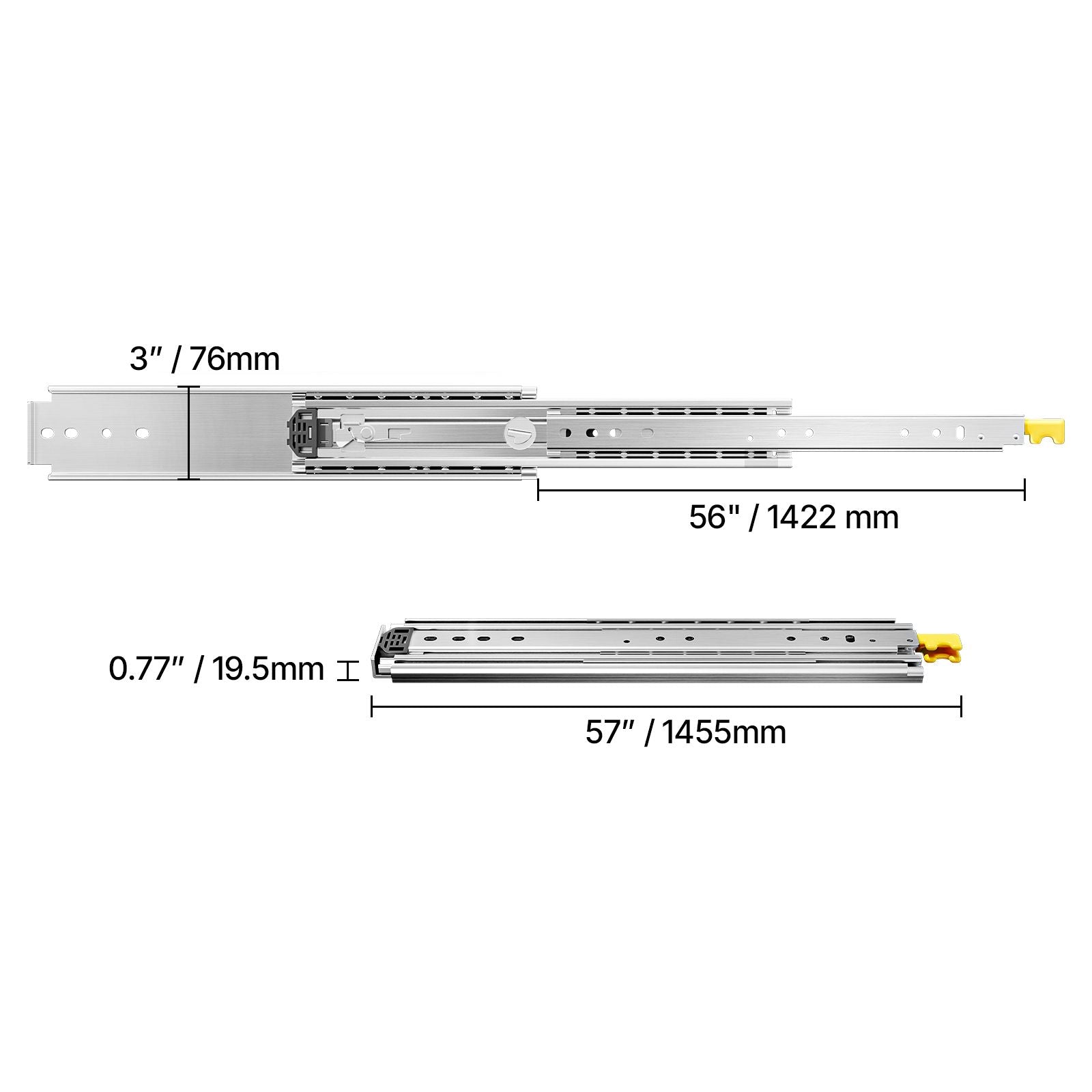 Locking Full-Extension Drawer Slide Pair