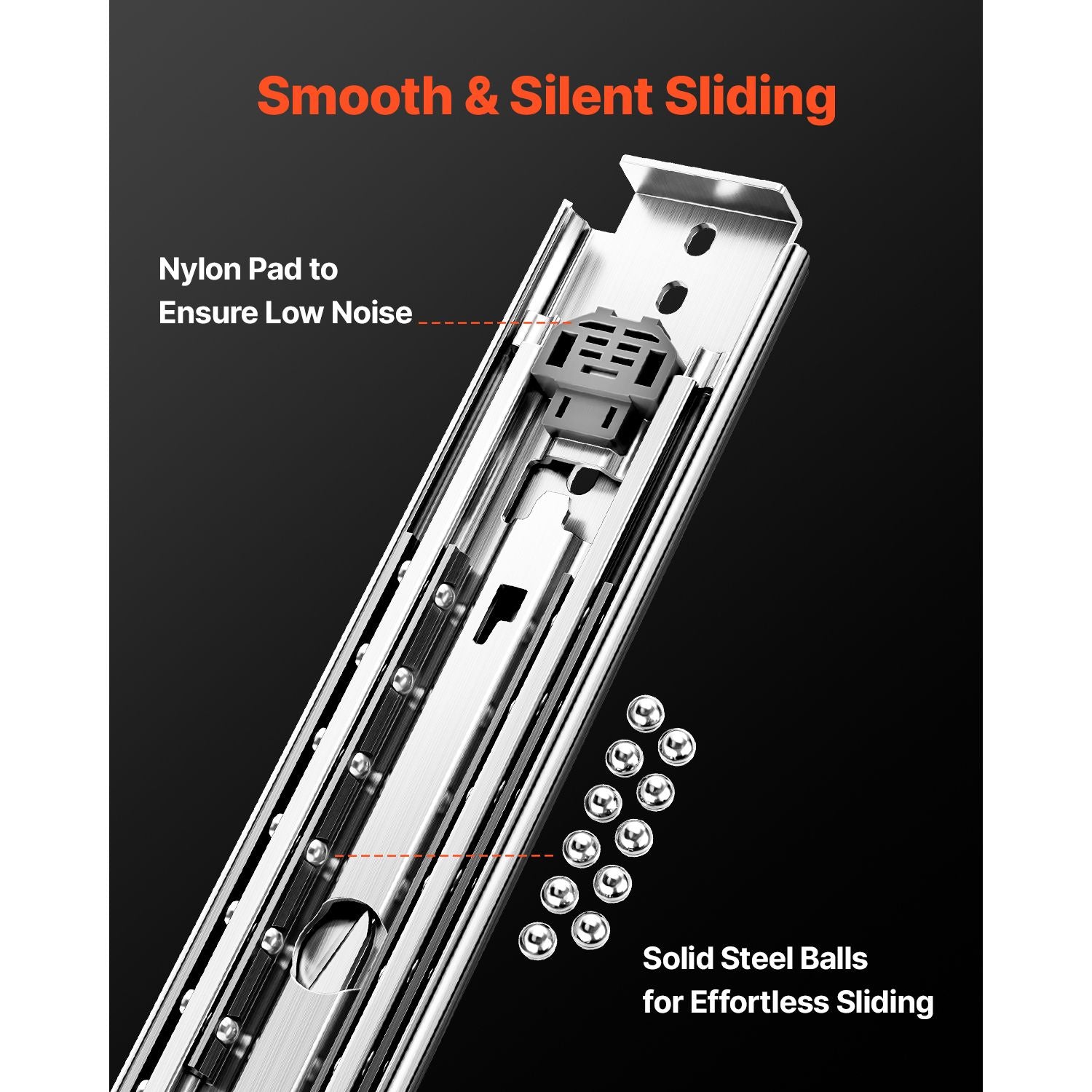 practical Locking Drawer Slides – Full Extension, Smooth & Quiet