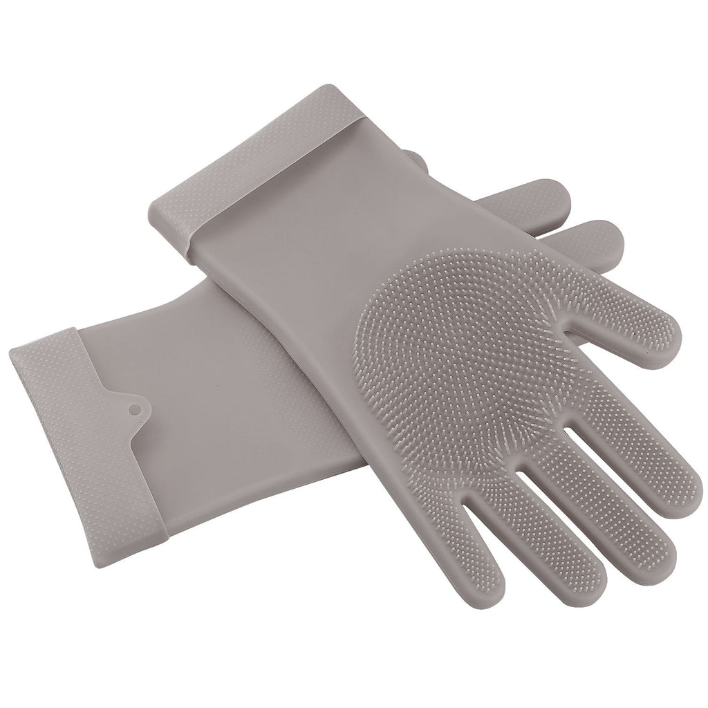 Flexible Bristled Dishwashing and Cleaning Gloves