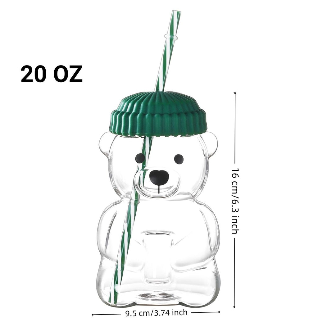 Orange Little Bear Straw Cup