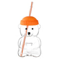 Orange Little Bear Straw Cup