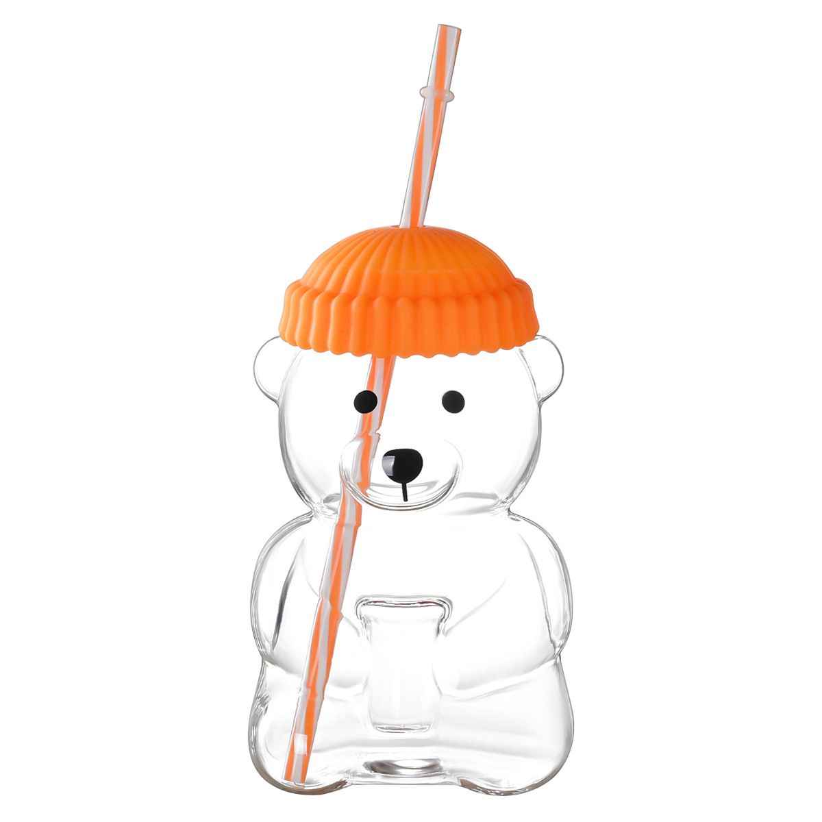 Orange Little Bear Straw Cup