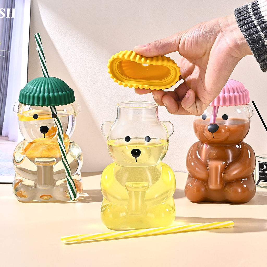 Pink Little Bear Straw Cup