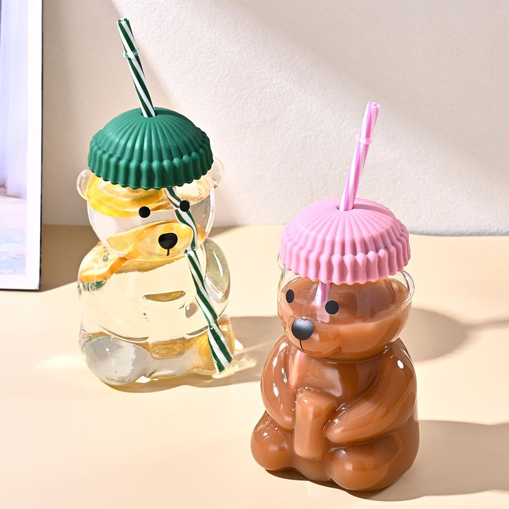 Pink Little Bear Straw Cup
