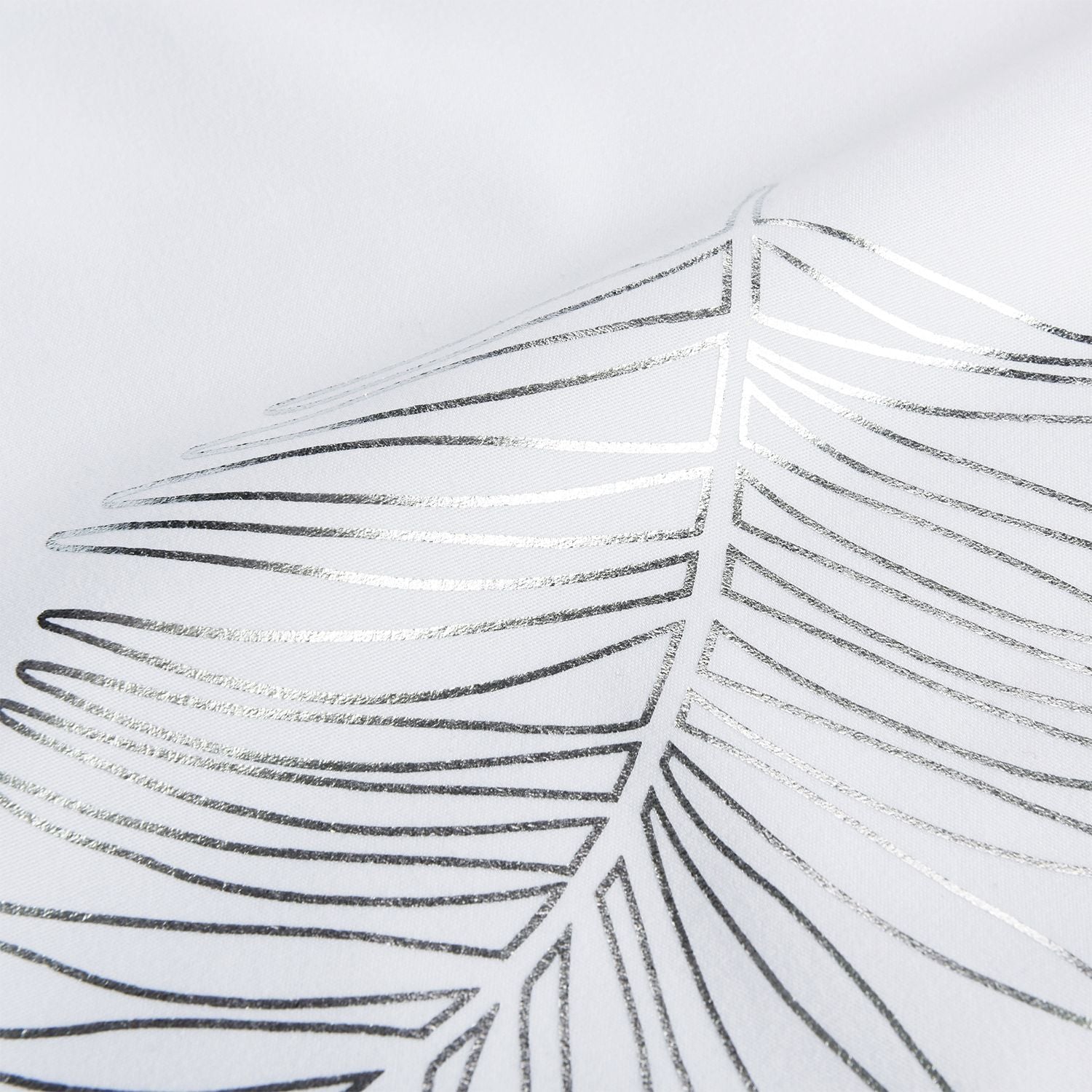 Glitterr Foil Palm Tree Leaf Printed Shower Curtain - Modern Tropical Bathroom Decor