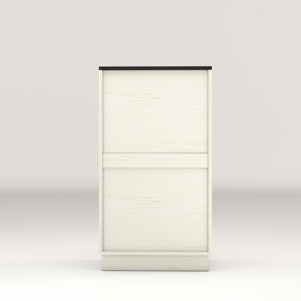 Tilt-Out Trash Cabinet with Wave-Textured Drawer and Pull-Out Bin
