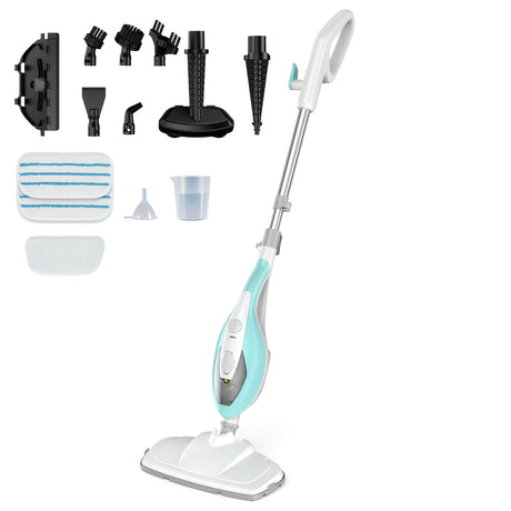 10-in-1 Steam Mop, 1550W Detachable Handheld Steam Cleaner for Floor Cleaning, Cord, 2 Washable