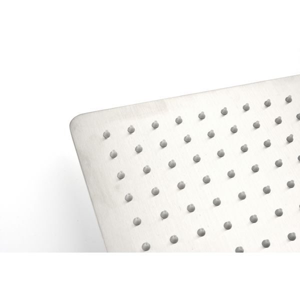 10 304 Stainless Steel Square Rain Shower Head with Self-Cleaning Nozzles