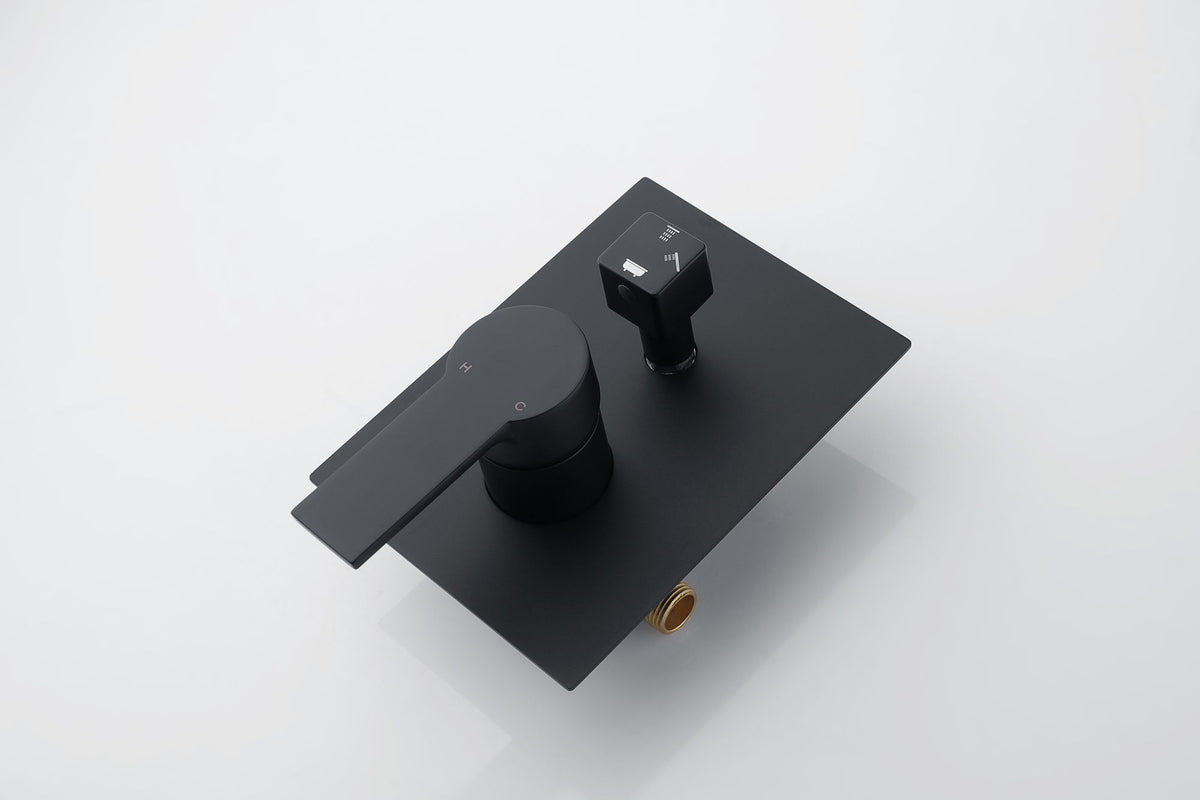 Matte-Black Rainfall and Handheld Shower System