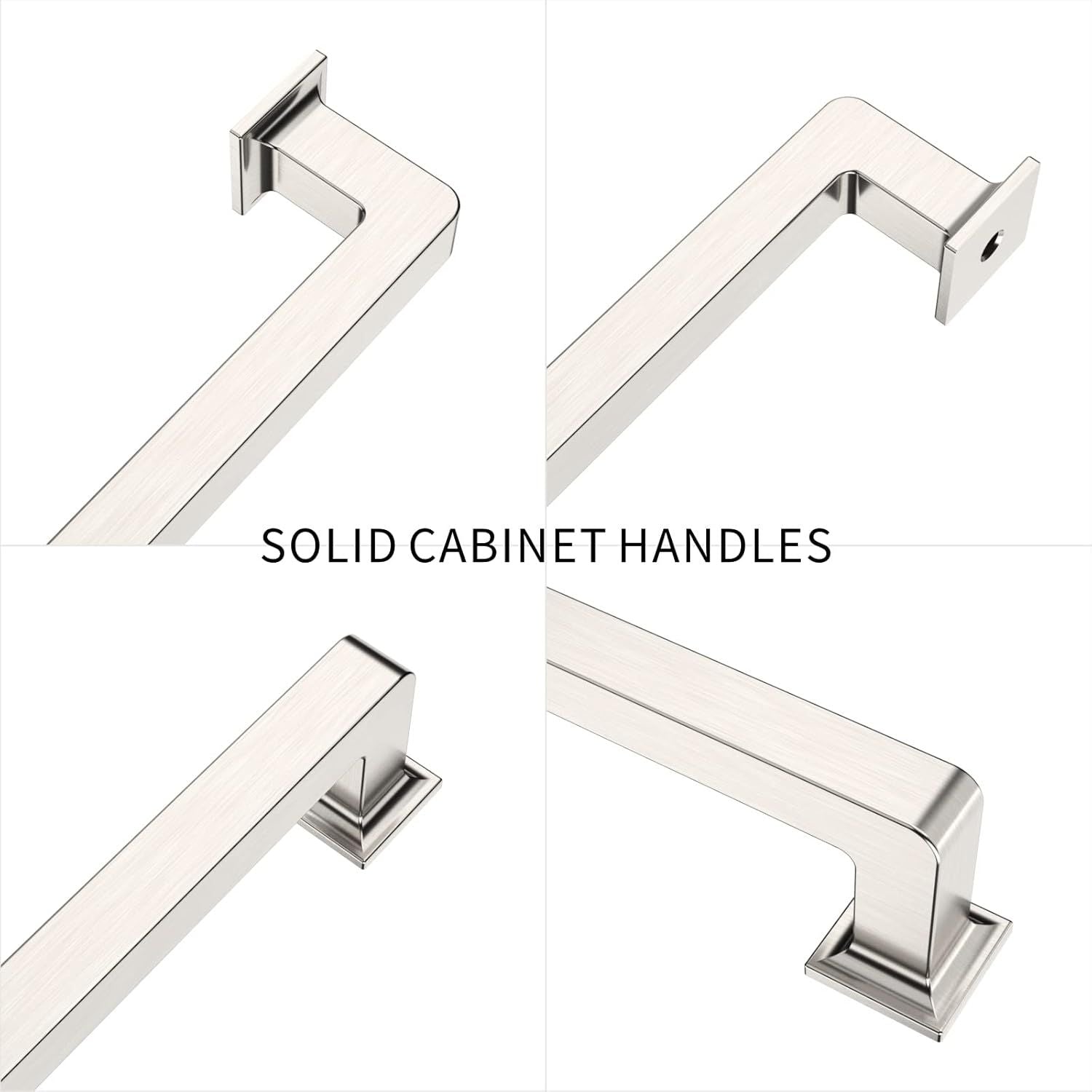 Nickel Cabinet Pulls for Drawers and Cupboards – Set of 10