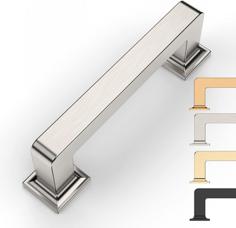 Nickel Cabinet Pulls for Drawers and Cupboards – Set of 10