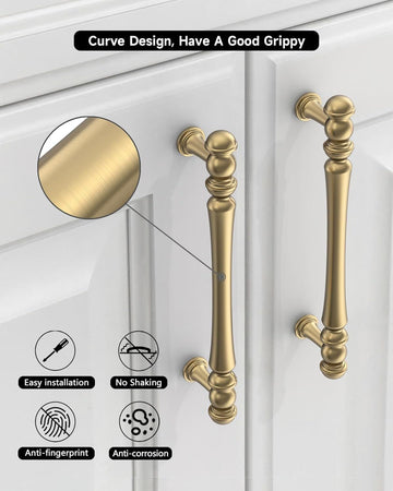 Classic Champagne Bronze Cabinet Handles