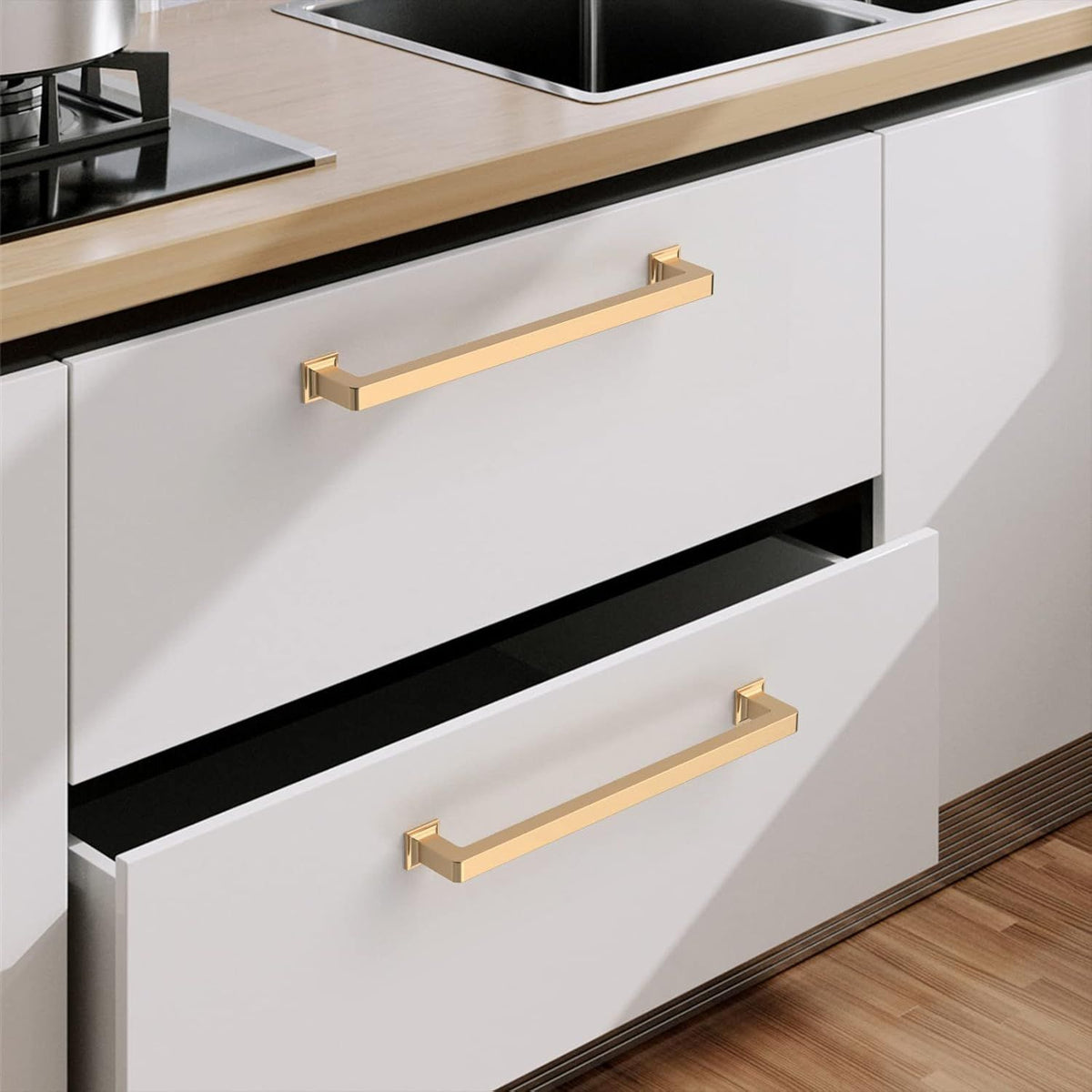 Champagne Bronze Cabinet Pulls, Set of 10