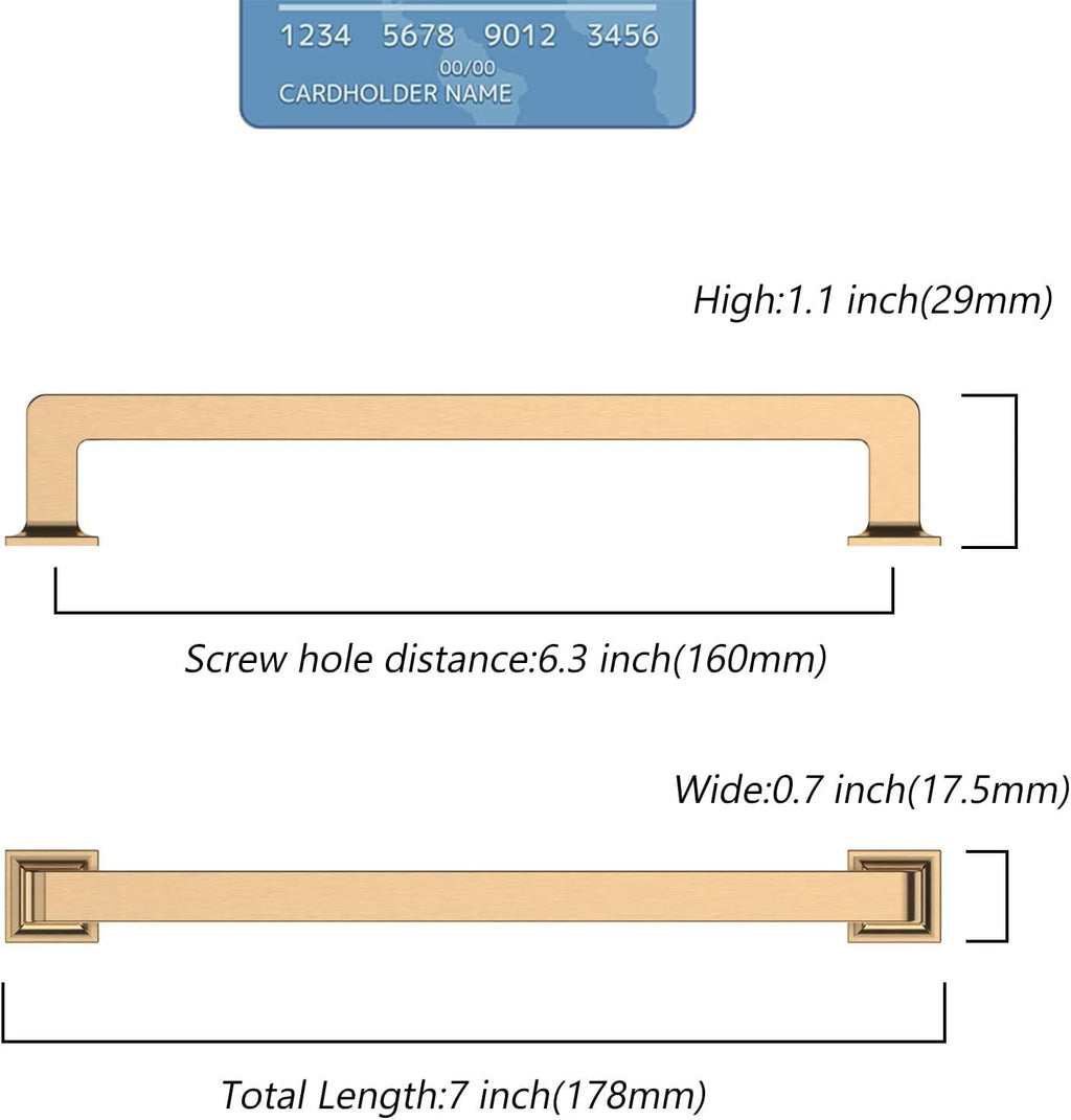 Champagne Bronze Cabinet Pulls, Set of 10