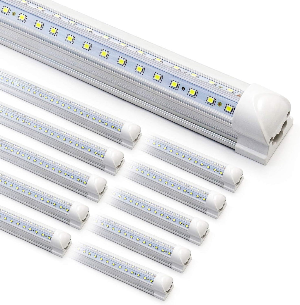 Linkable V-Shape LED Shop Lights for Large Work Areas