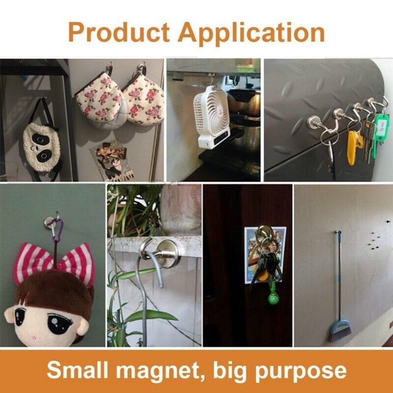 10-Piece Clamping Magnetic Hook Set
