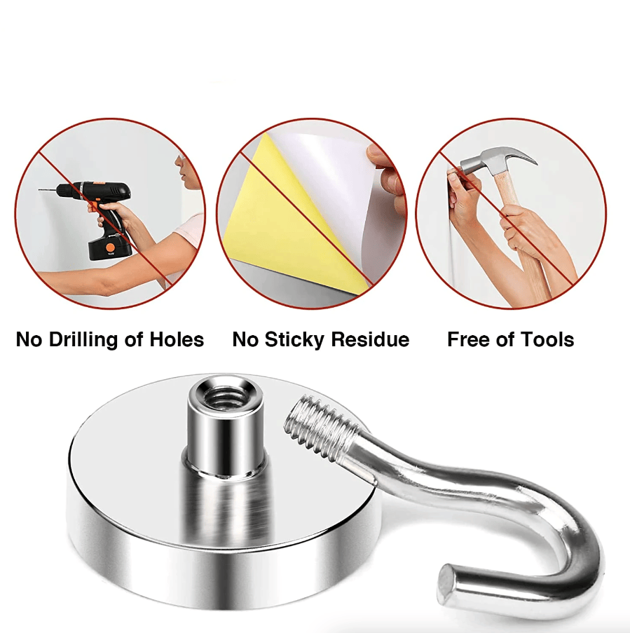 10-Piece Clamping Magnetic Hook Set