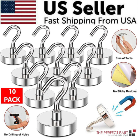 10-Piece Clamping Magnetic Hook Set