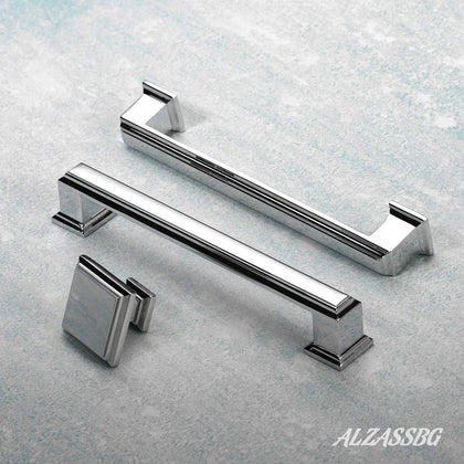 Polished Chrome Square Cabinet Knobs for a Coordinated Update