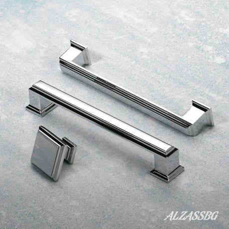 Polished Chrome Square Cabinet Knobs for a Coordinated Update