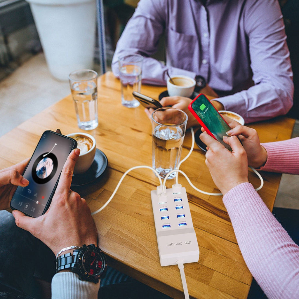 Multi-Device USB Charging Hub for Phones and Tablets