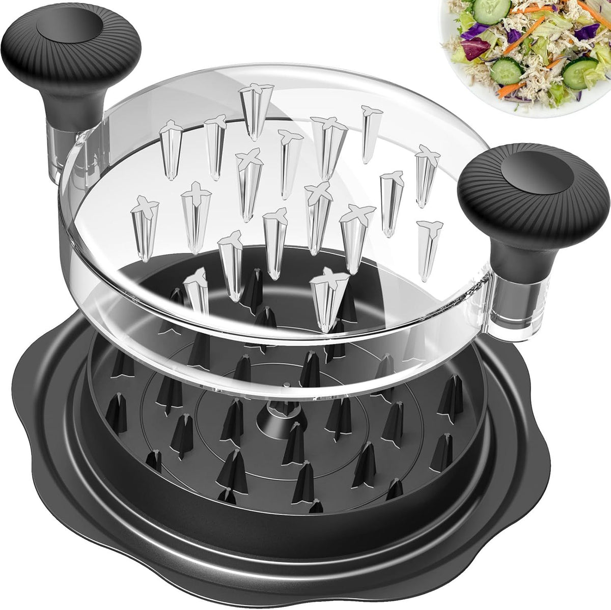 10- Pro Chicken Shredder with Twist Mechanism and Ergonomic Handle