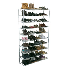 Spacious 10-Tier Shoe Rack with Tool-Free Assembly