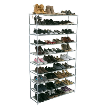 Spacious 10-Tier Shoe Rack with Tool-Free Assembly
