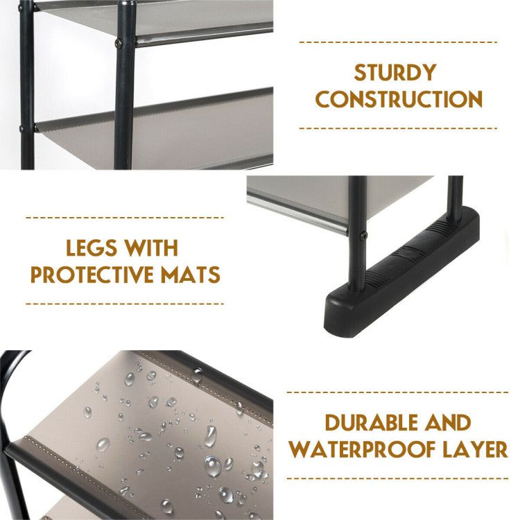 10-Tier Freestanding Shoe Organization Rack