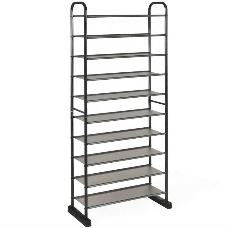 10-Tier Freestanding Shoe Organization Rack