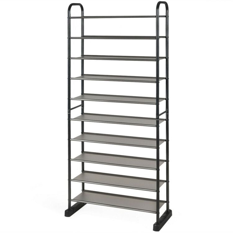 10-Tier Freestanding Shoe Organization Rack