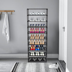 10-Tier Stackable Shoe Rack – Organize Up to 50 Pairs