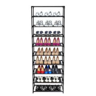 Compact Multi-Tier Shoe Rack with Carry Handle