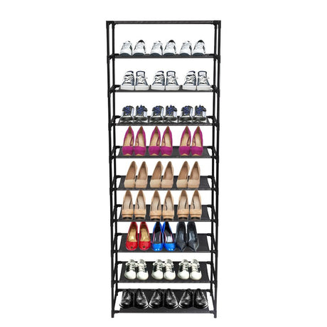 Compact Multi-Tier Shoe Rack with Carry Handle