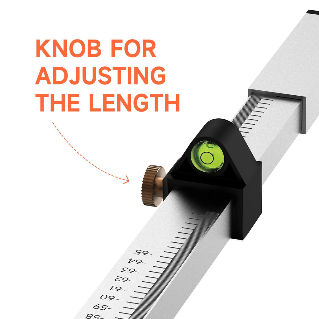 Dual-Scale Telescoping Grade Rod for Laser Levels