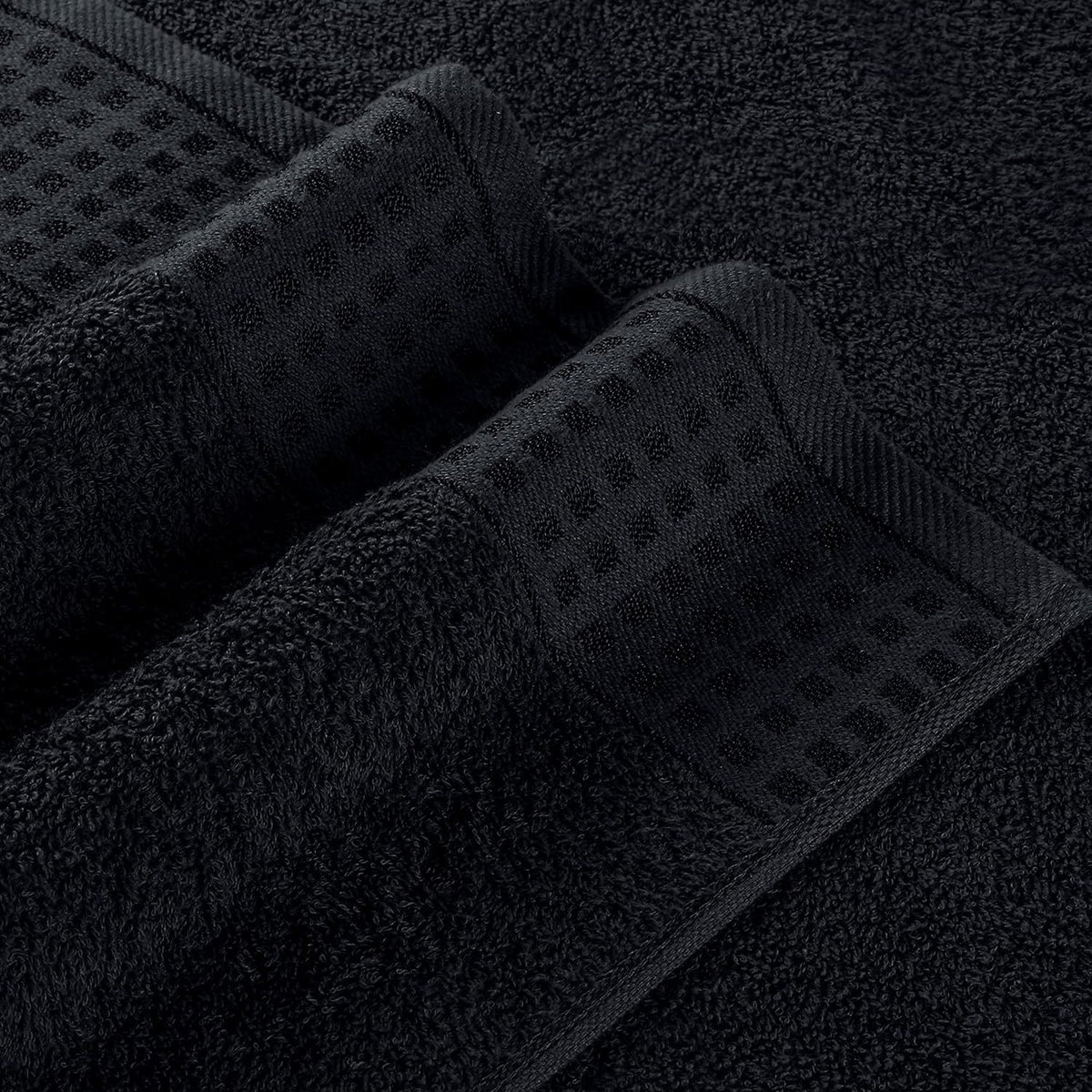Black Quick-Drying Bath Towel Pair