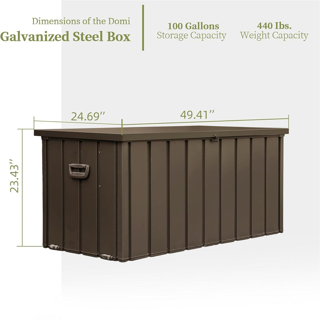 Lockable Outdoor Storage Deck Box for Patio Cushions and Pool Gear