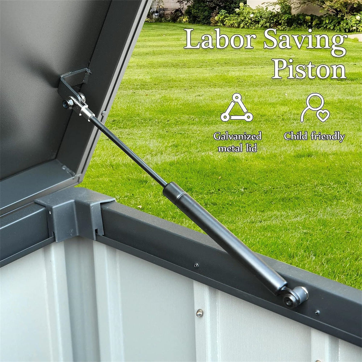 Lockable Outdoor Deck Box for Patio Cushions and Garden Tools