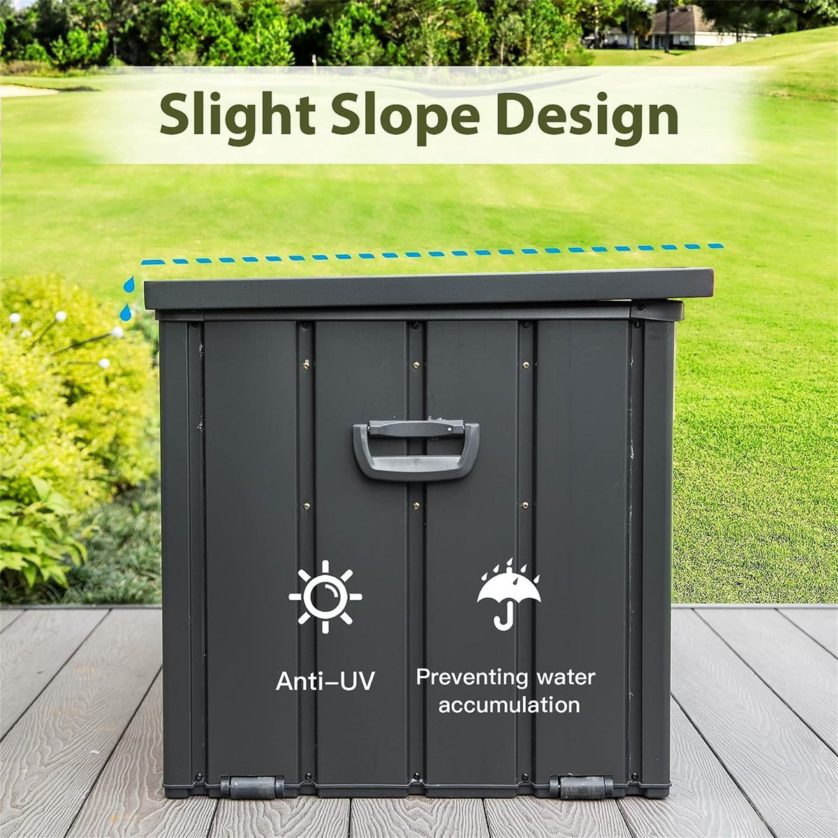 Lockable Outdoor Deck Box for Patio Cushions and Garden Tools