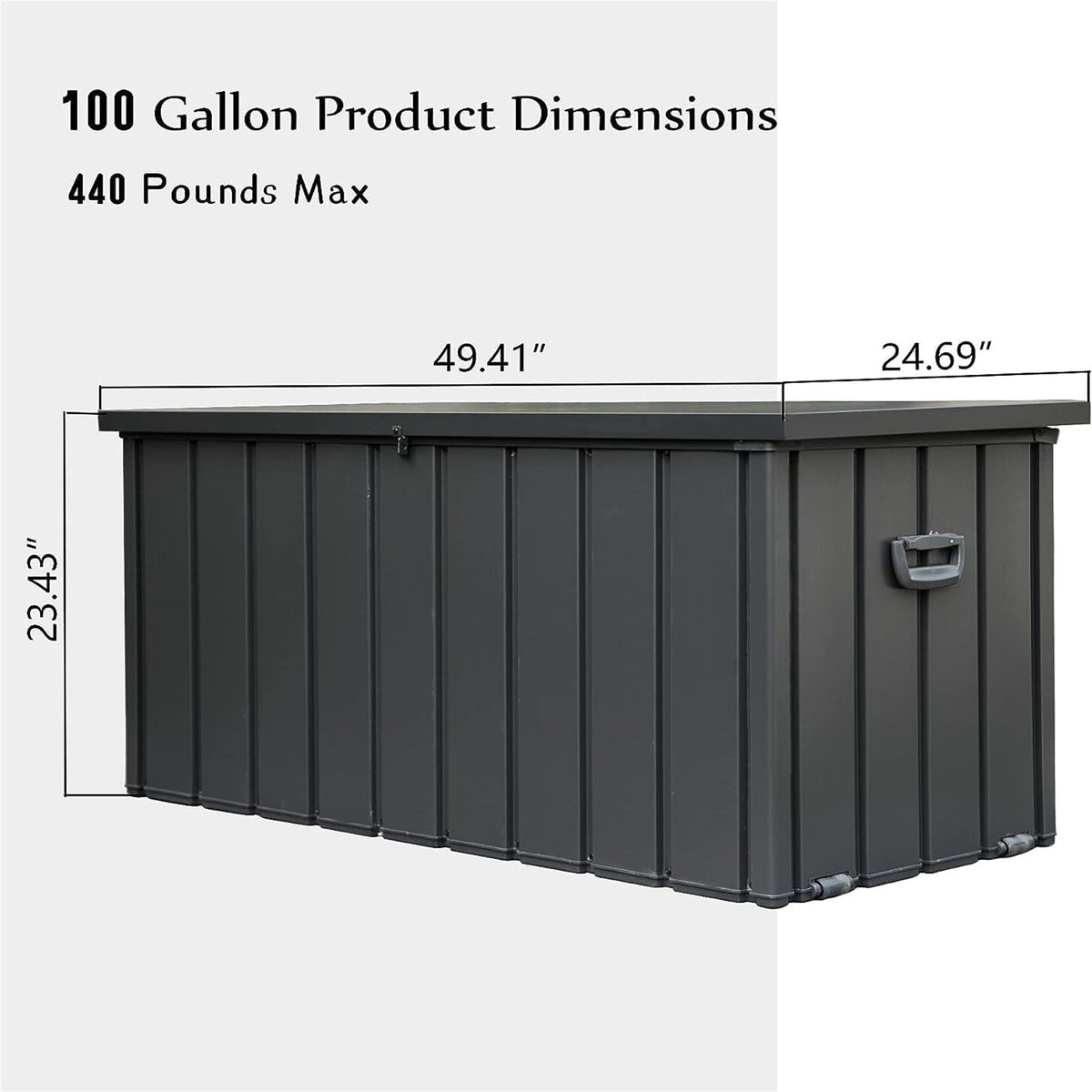 Lockable Outdoor Deck Box for Patio Cushions and Garden Tools