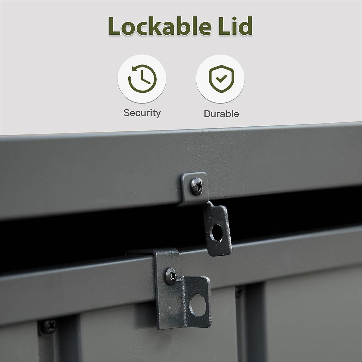 Lockable Outdoor Deck Box for Patio Cushions and Garden Tools